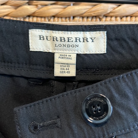 Burberry London Mid-Rise Black Dress Pant Trouser, 10 - Picture 8 of 9